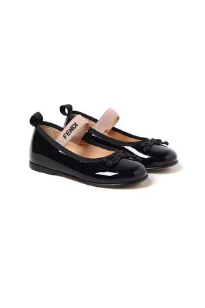 Ballerina in vernice nera FENDI KIDS | JFR377ARIPF1NJC